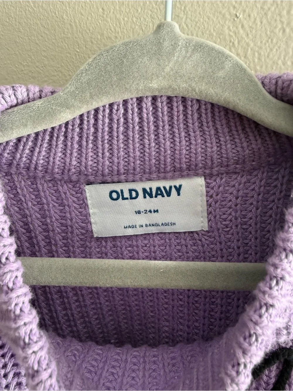 Baby Girl Purple ‘Spooky' Halloween Chunky Knit Sweater - New without tags